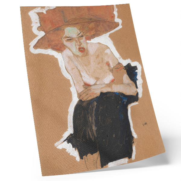 Nástěnný plakát „Zlomyslný“ (1910), obraz s vysokým rozlišením od Egona Schieleho