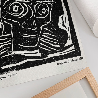 Plakátový obraz „Die Aktion“, ročník 6, č. 39/40 (1916), abstraktní ilustrace hlavy od Egona Schieleho