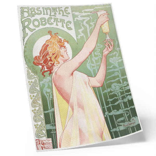 Plakát na zeď Chromolitografie Privat Livemont (1896) od Absinthe Robette