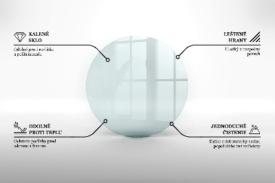 Krbová římsa kulatá Krbová římsa kulatá transparentna