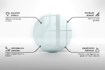 Krbová římsa kulatá Krbová římsa kulatá transparentna