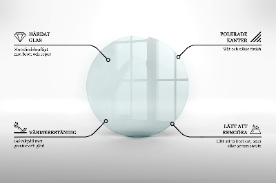 Krbová římsa kulatá Krbová římsa kulatá transparentna