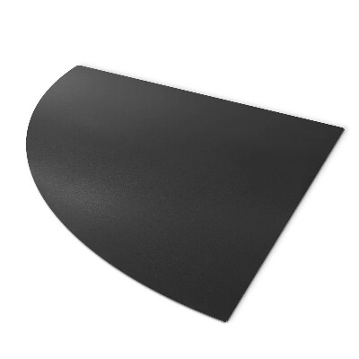 Čtvrtkruhová nehořlavá podložka pod kamna černá kovová