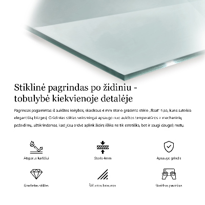 Skleněná deska pod kamna šestiboký transparentní