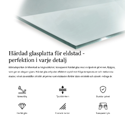 Skleněná deska pod kamna šestiboký transparentní