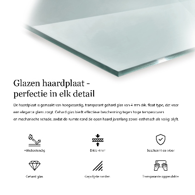 Skleněná deska pod kamna šestiboký transparentní