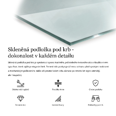 Skleněná deska pod kamna šestiboký transparentní