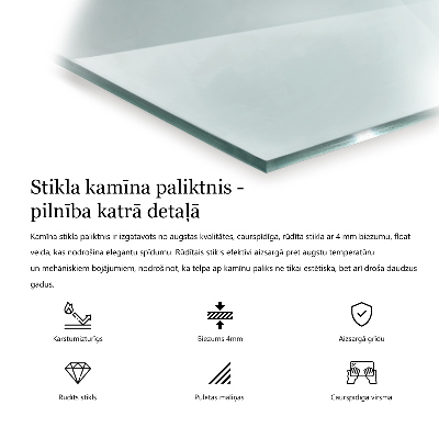 Skleněná deska pod kamna šestiboký transparentní