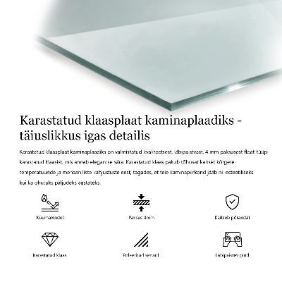 Skleněná deska pod kamna šestiboký transparentní