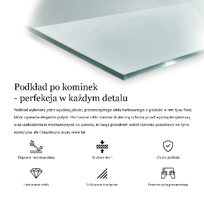 Skleněná deska pod kamna šestiboký transparentní