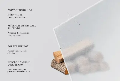  Poloprůsvitné kulaté sklo pod kamna