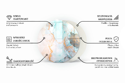 Sklo před krbovou vložku kulaté Trojrozměrná geometrie