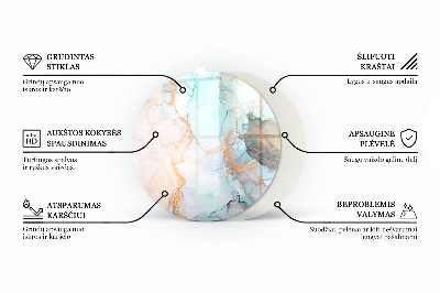 Sklo před krbovou vložku kulaté Trojrozměrná geometrie