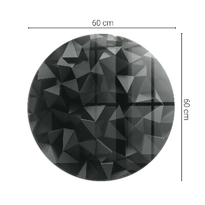 Sklo před krbovou vložku kulaté Trojrozměrná geometrie