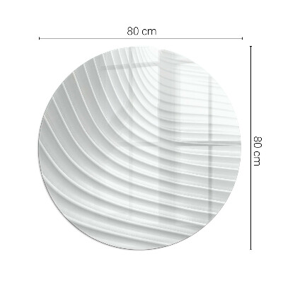 Sklo před kamna kulaté Vlny jemných linií