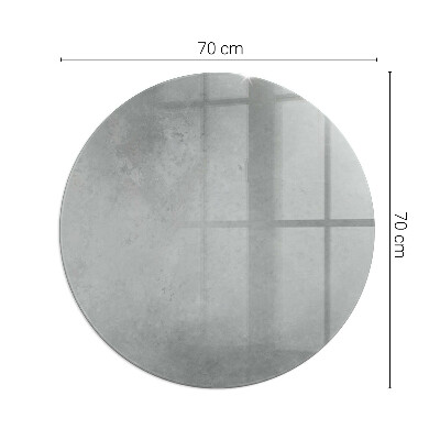 Sklo před kamna kulaté Betonová textura s efektem