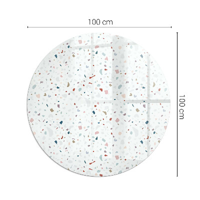 Sklo před kamna kulaté Vzor s malými tvary