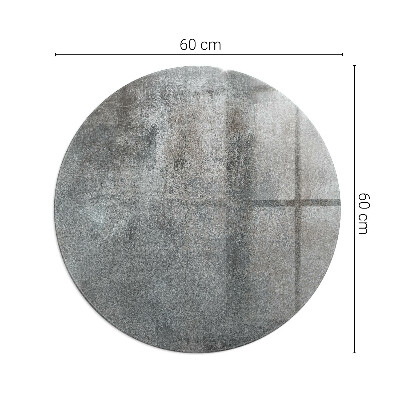Sklo před kamna kulaté Surová povrchová textura