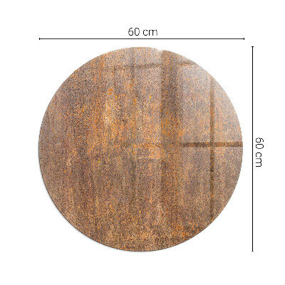 Sklo před krbovou vložku kulaté Rez textura na kovu