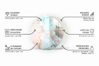 Sklo před krbovou vložku kulaté Geometrie se dřevem
