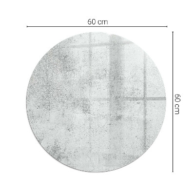 Sklo před kamna kulaté Textura surového betonu