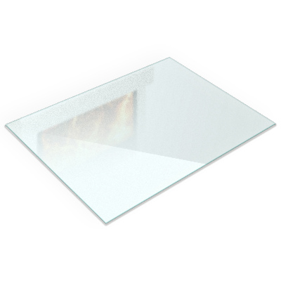 Sklo pod krbová kamna Poloprůsvitné obdélníkové