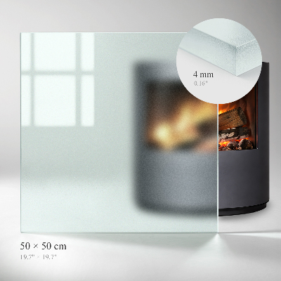 Sklo pod krbová kamna Poloprůsvitné obdélníkové