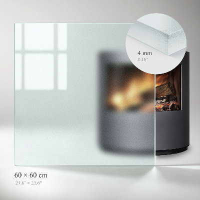 Sklo pod krbová kamna Poloprůsvitné obdélníkové