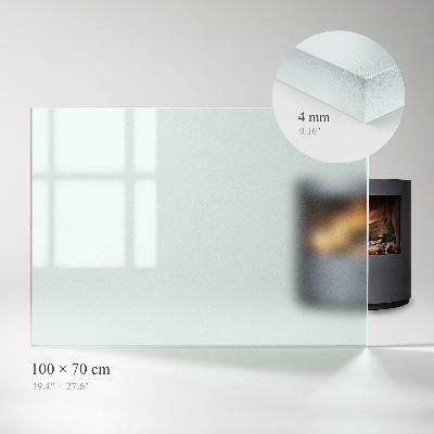 Sklo pod krbová kamna Poloprůsvitné obdélníkové