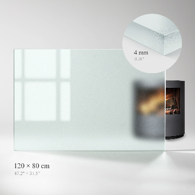 Sklo pod krbová kamna Poloprůsvitné obdélníkové