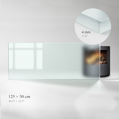 Sklo pod krbová kamna Poloprůsvitné obdélníkové