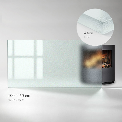 Sklo pod krbová kamna Poloprůsvitné obdélníkové