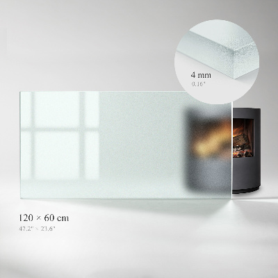 Sklo pod krbová kamna Poloprůsvitné obdélníkové