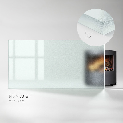 Sklo pod krbová kamna Poloprůsvitné obdélníkové