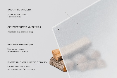 Sklo pod krbová kamna Poloprůsvitné obdélníkové