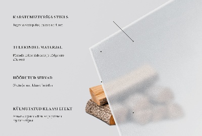 Sklo pod krbová kamna Poloprůsvitné obdélníkové