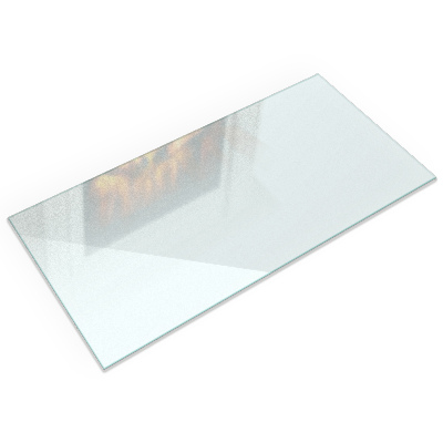 Sklo pod krbová kamna Poloprůsvitné obdélníkové