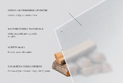 Sklo pod krbová kamna Poloprůsvitné obdélníkové