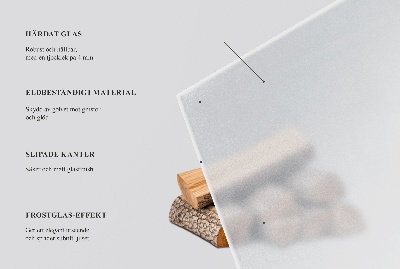 Sklo pod krbová kamna Poloprůsvitné obdélníkové