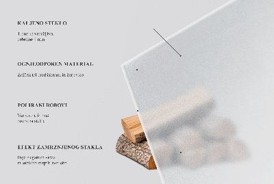 Sklo pod krbová kamna Poloprůsvitné obdélníkové