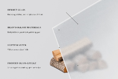 Sklo pod krbová kamna Poloprůsvitné obdélníkové