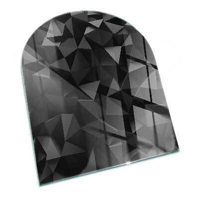 Sklo před krb polooválné Trojrozměrná geometrie