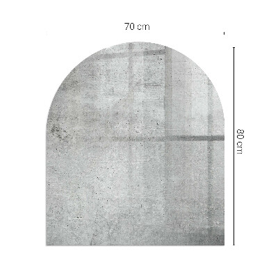 Sklo před krb polooválné Textura surového betonu