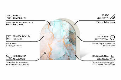 Podložka pod krb polooválné Dřevěná prkna textura