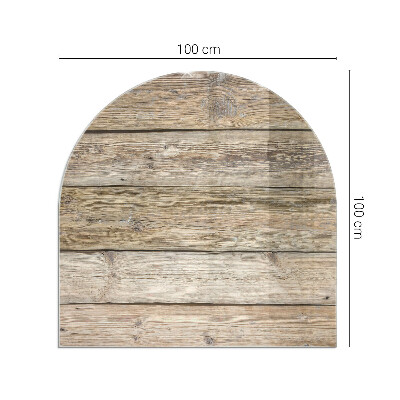 Podložka pod krb polooválné Dřevěná prkna textura