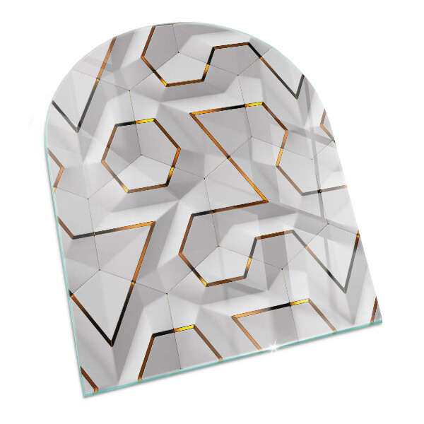 Podložka pod krb polooválné Geometrický 3D vzor