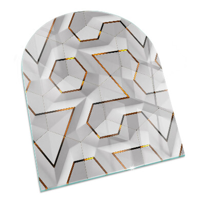 Podložka pod krb polooválné Geometrický 3D vzor