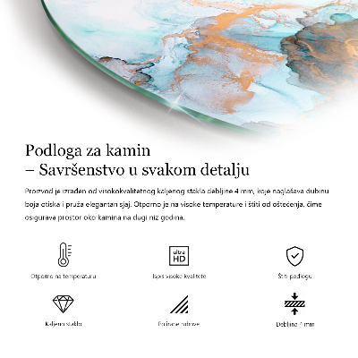 Podložka pod krb polooválné Vzor z přírodního kamene