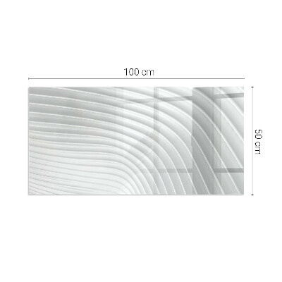 Sklo před krb obdélníkové Vlny jemných linií