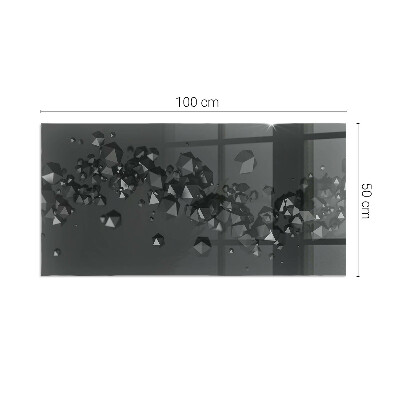 Sklo pod krbová kamna obdélníkové Abstraktní oblak pevných látek